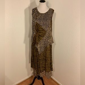 NWOT Phool Animal Print Rayon Dress -Small